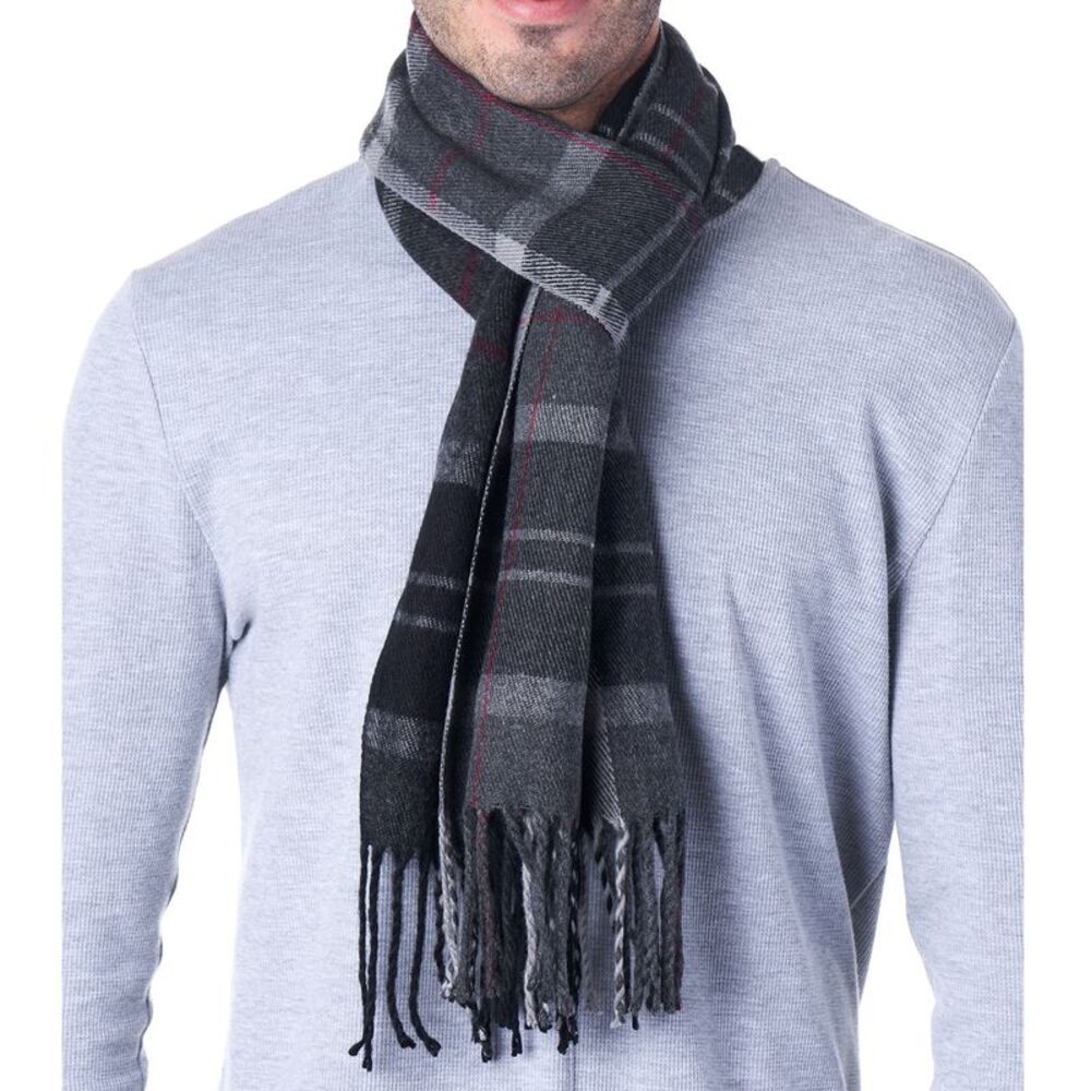 Hammer Anvil Mens Plaid Striped Scarf Womens Winter Scarves Cashmere Soft Feel